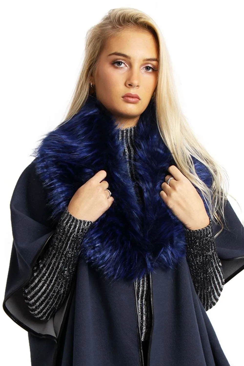 Faux Raccoon Fur Collar Scarf