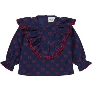 Floess Girls' Navy Corduroy Shirt