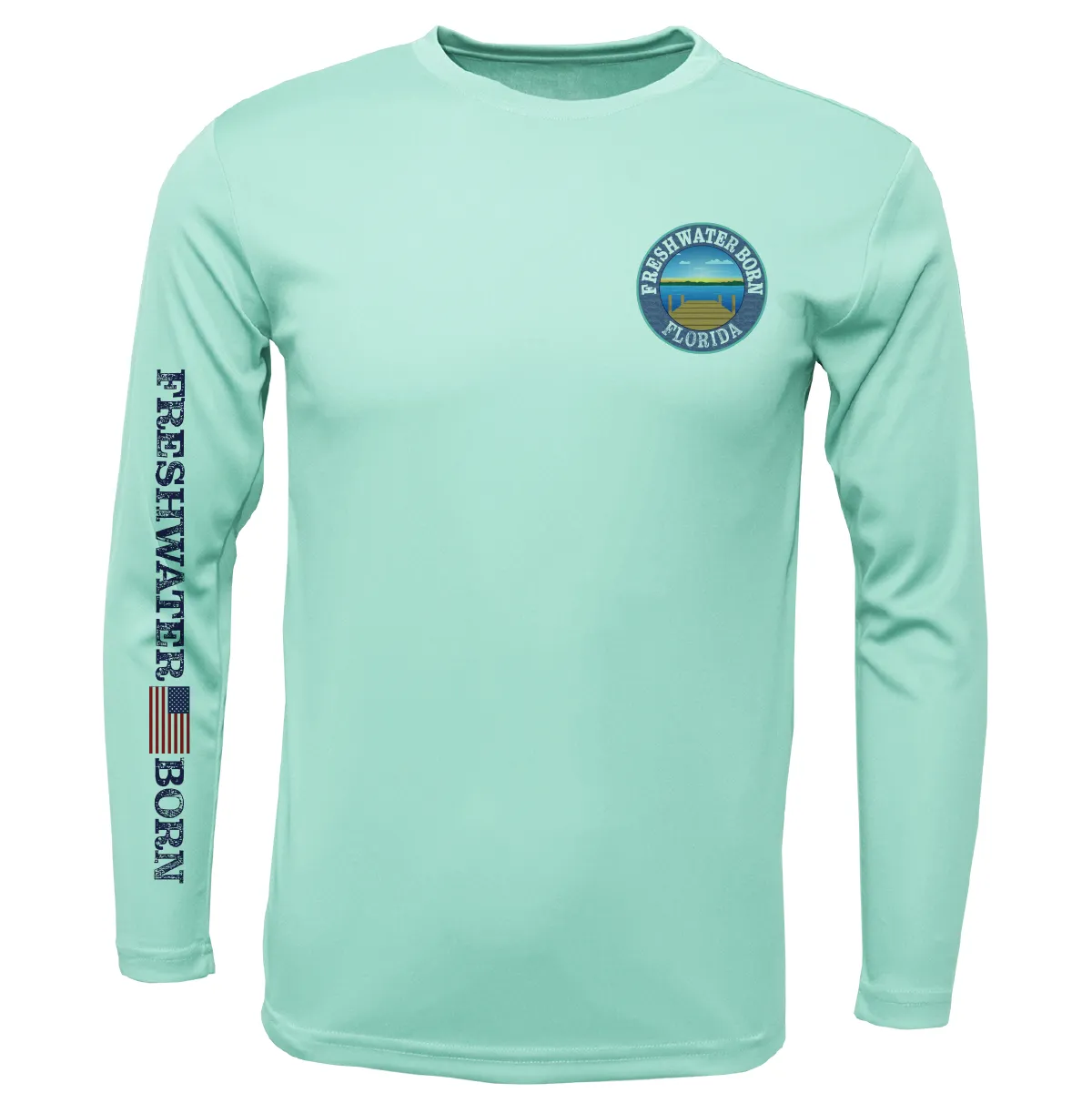 Florida Freshwater Born Kraken Boy's Long Sleeve UPF 50 Dry-Fit Shirt