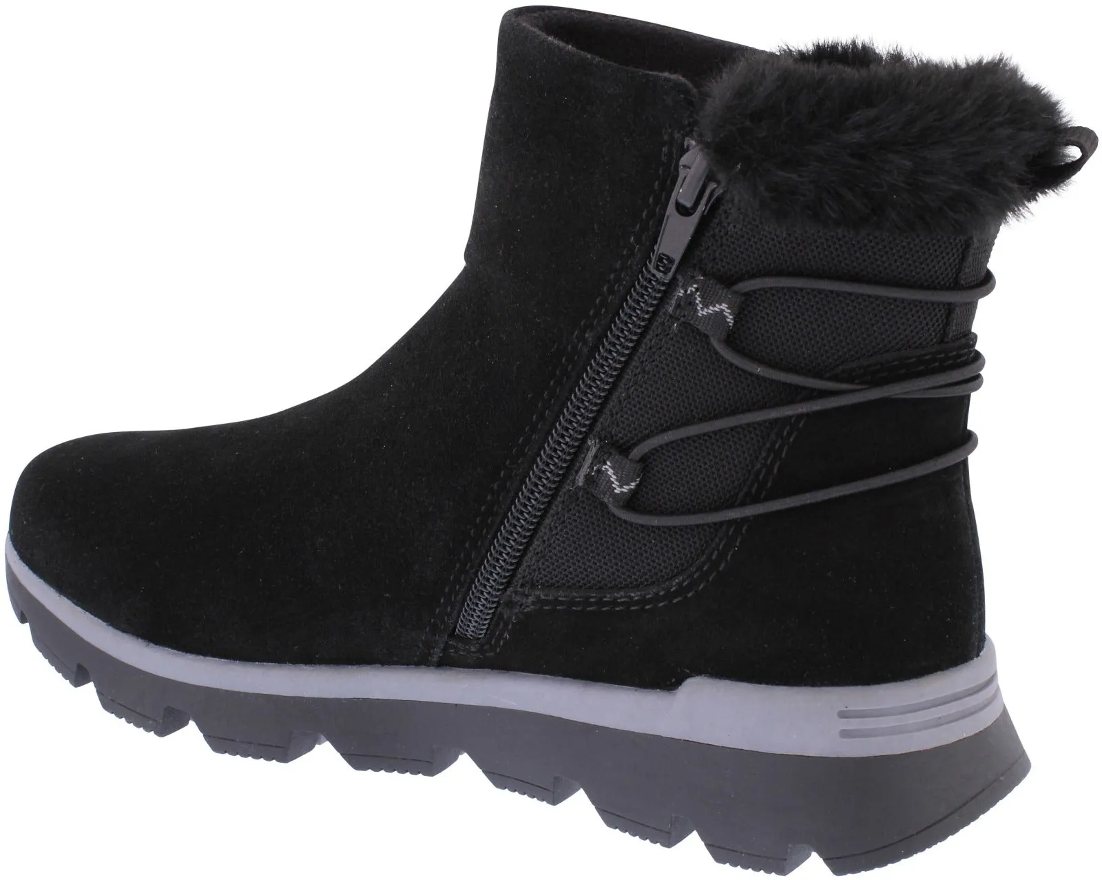 Free Spirit Blaire Black Womens Suede Ankle Boots