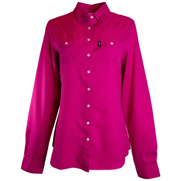 Girl's Hooey Sol Competition Button Down Shirt #HT1764PK-Y