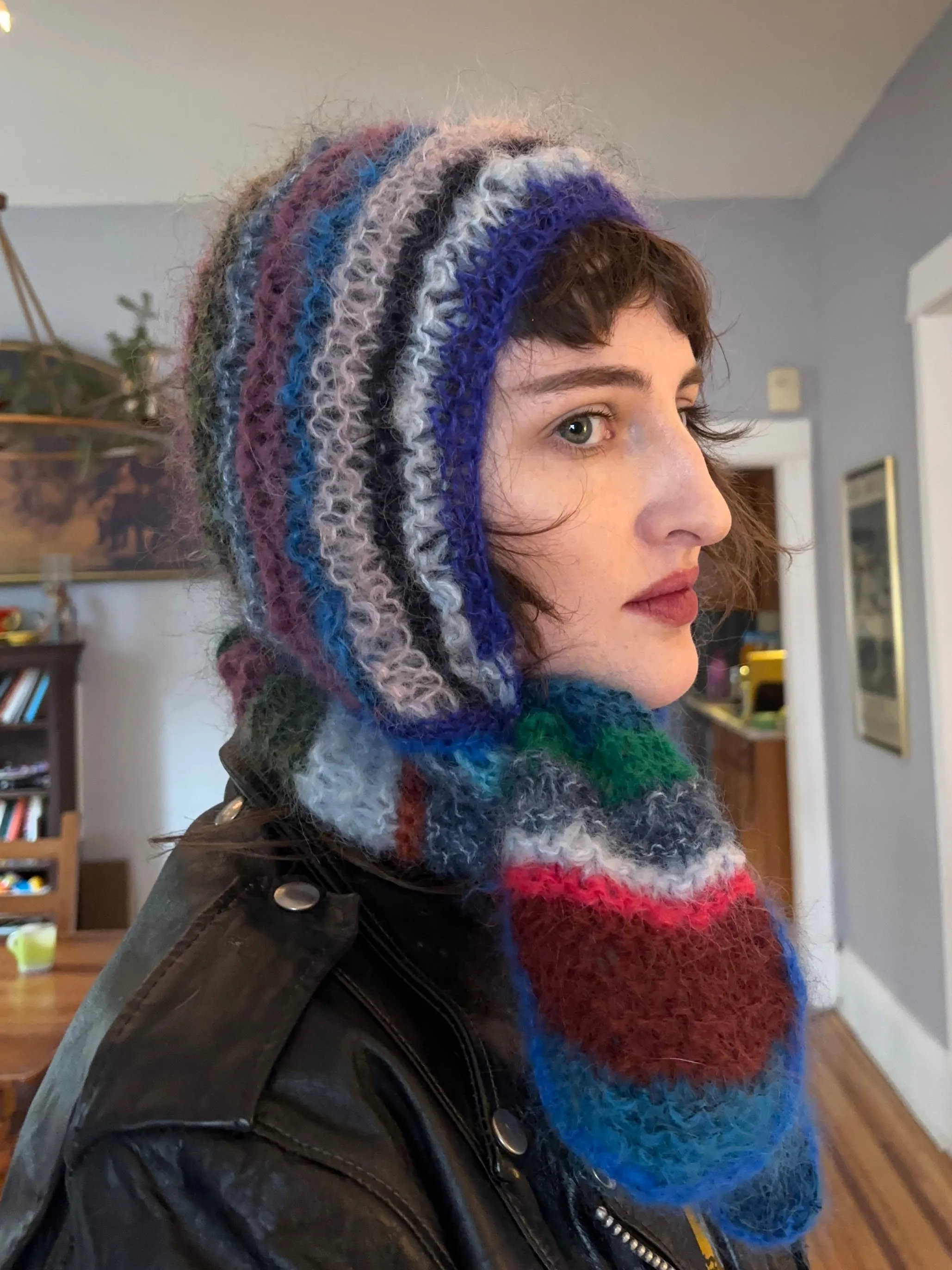 Hood Scarf~Gem Stripes