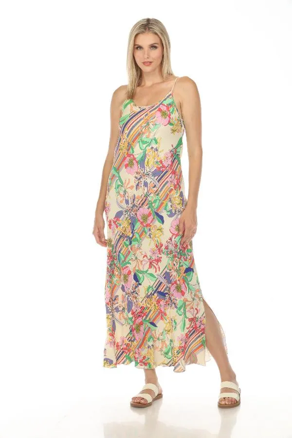 Johnny Was Gigianna Floral Maxi Slip Dress Boho Chic C34124