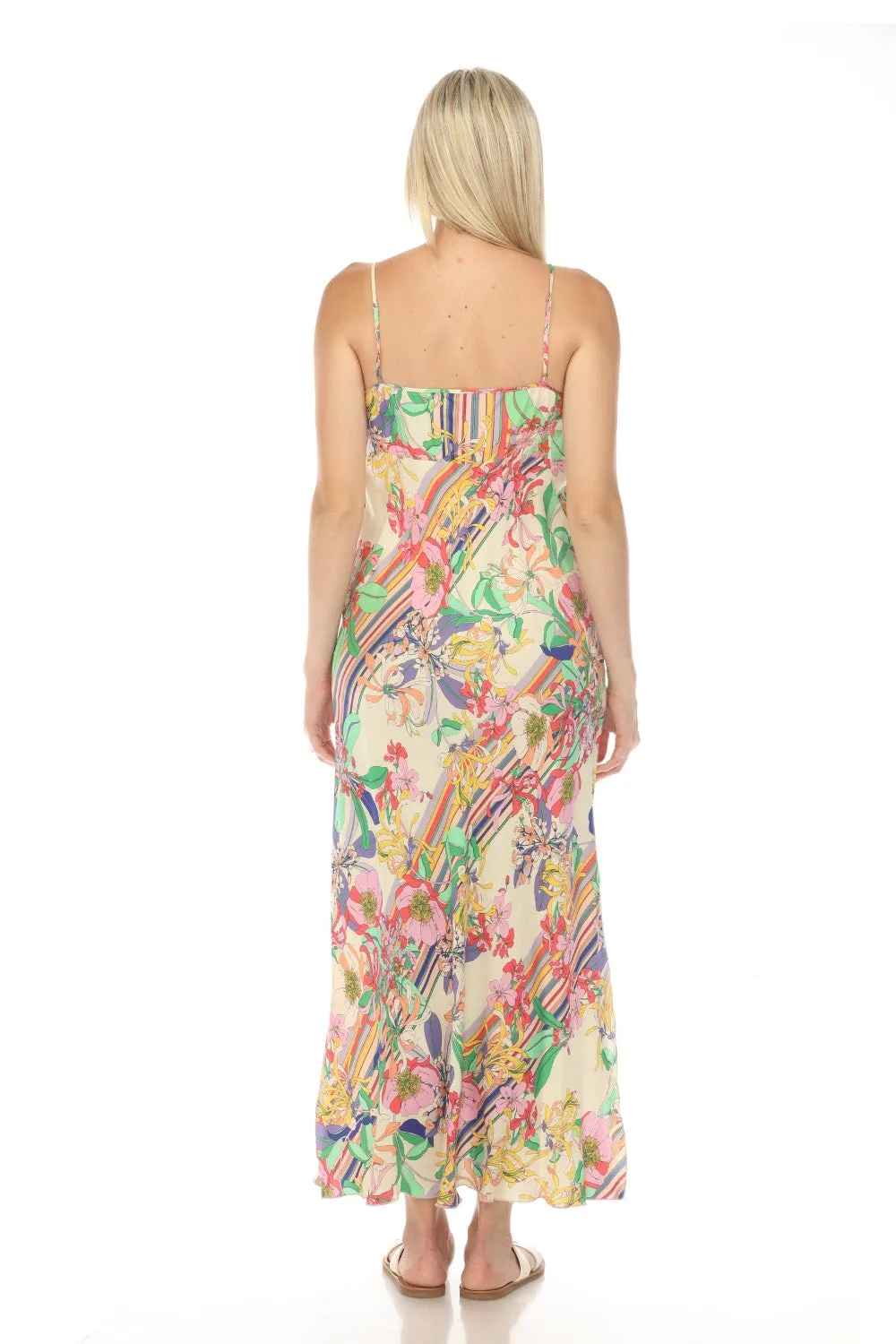 Johnny Was Gigianna Floral Maxi Slip Dress Boho Chic C34124