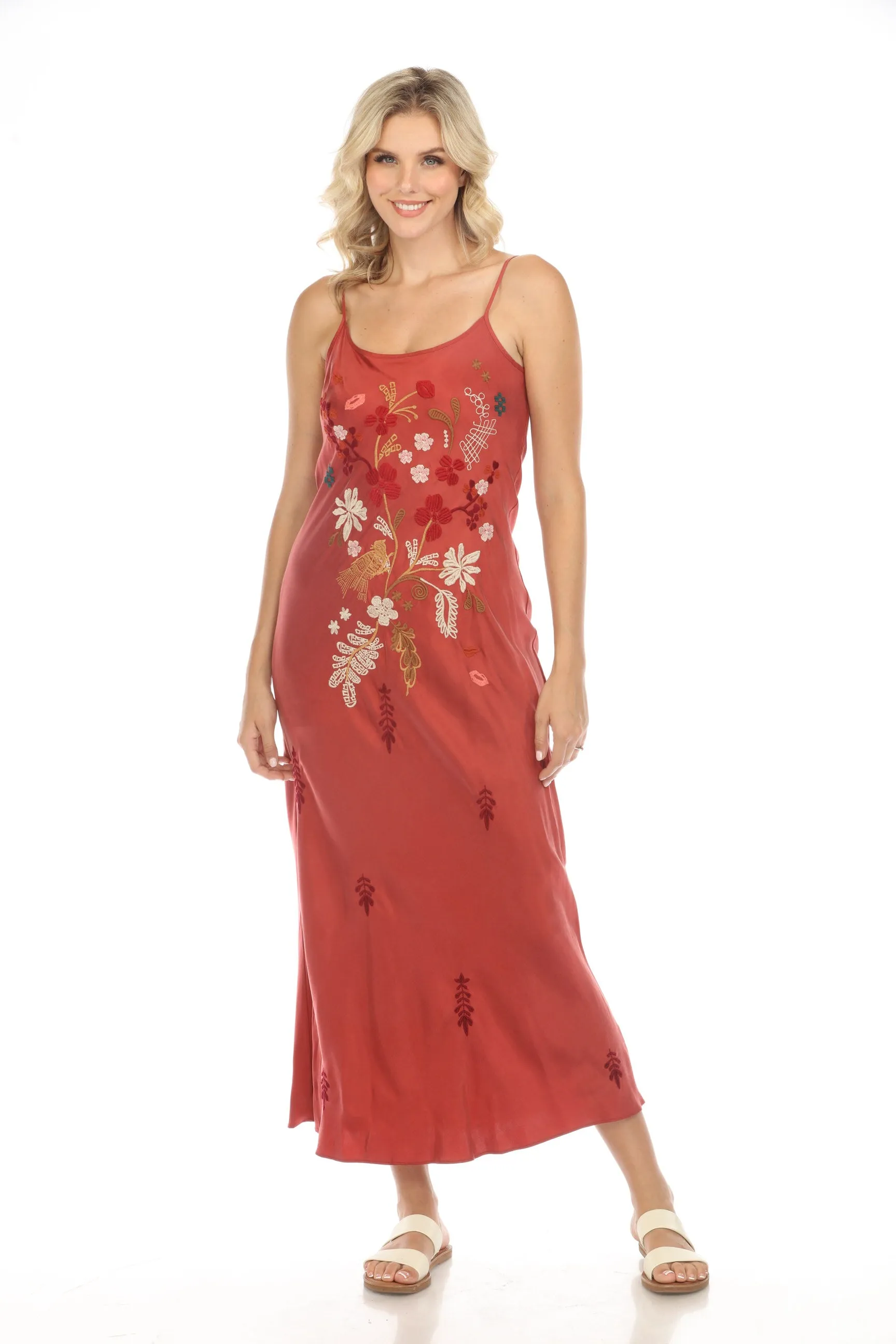 Johnny Was Workshop Zuzu Maxi Slip Dress W31323 Boho Chic