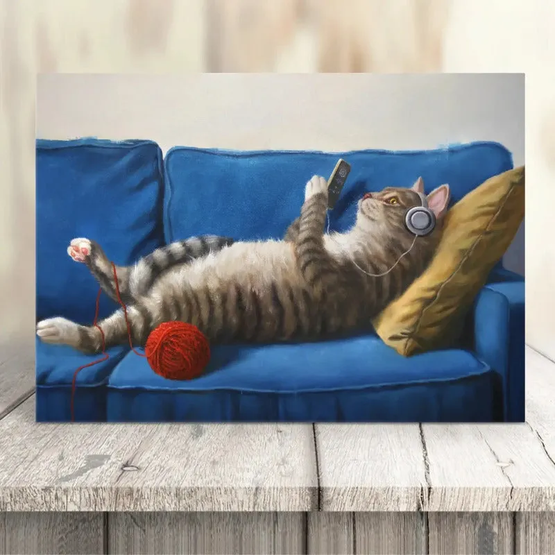 Just Chillin' by Lucia Heffernan Cat Greeting Card