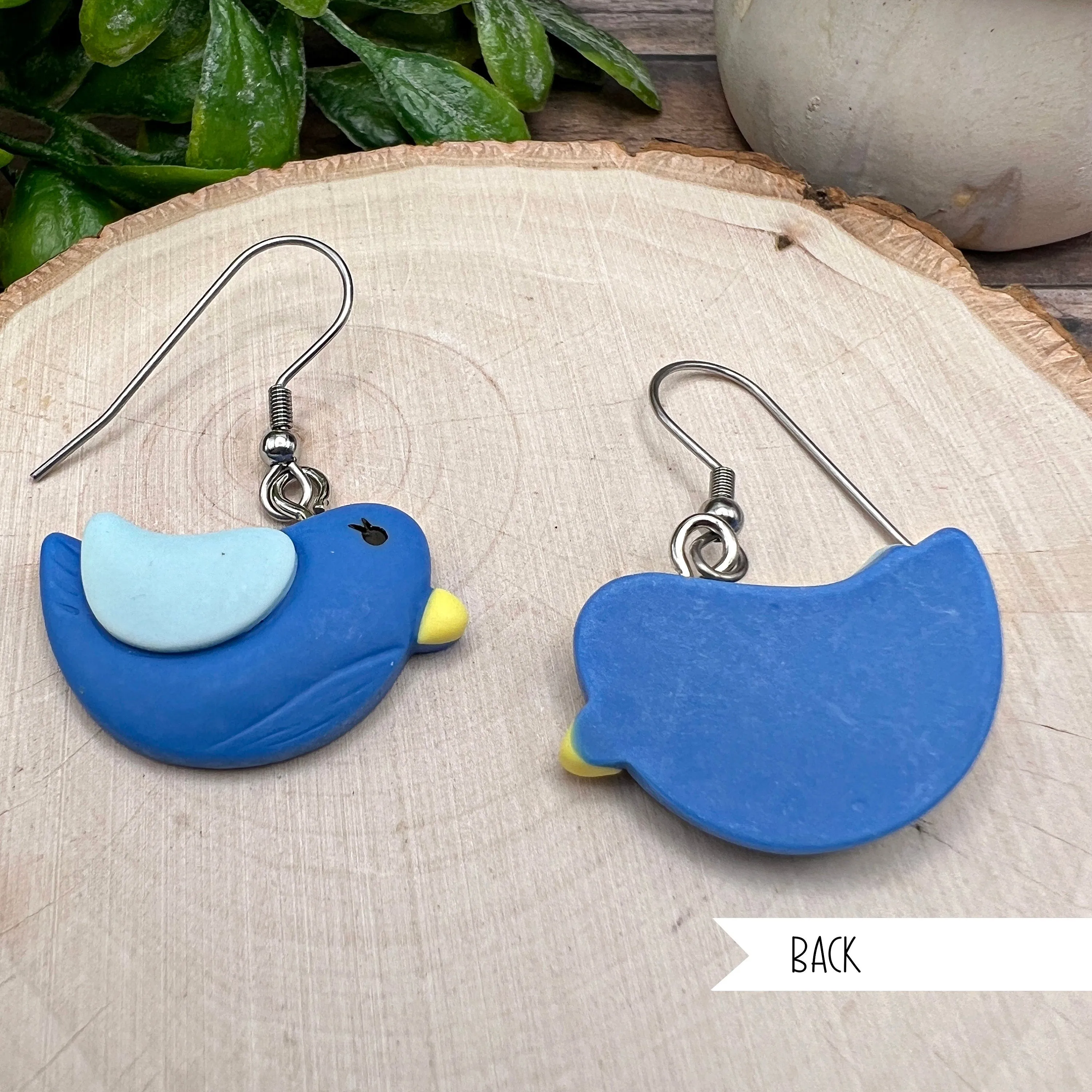 Kawaii Blue Bird  Earrings