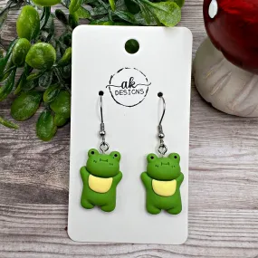 Kawaii Cartoon Frog Earrings