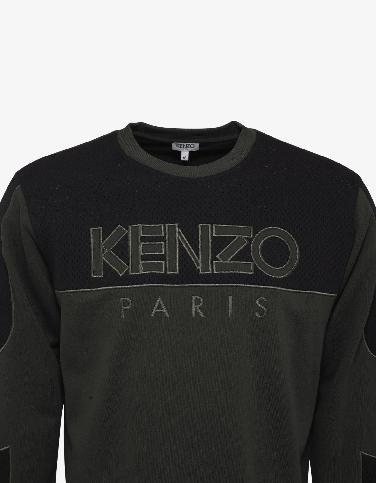 Khaki Dual-Fabric Sweatshirt