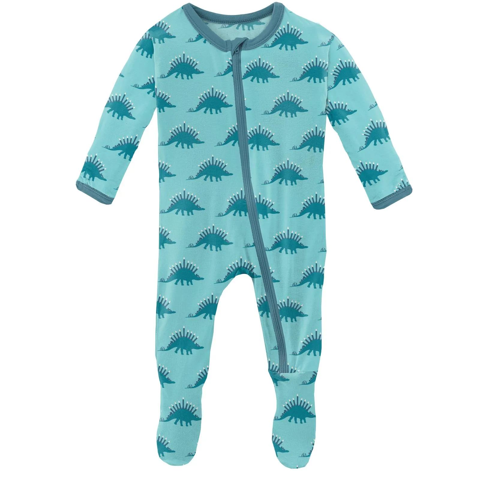 KicKee Pants Iceberg Menorahsaurus Footie with Zipper