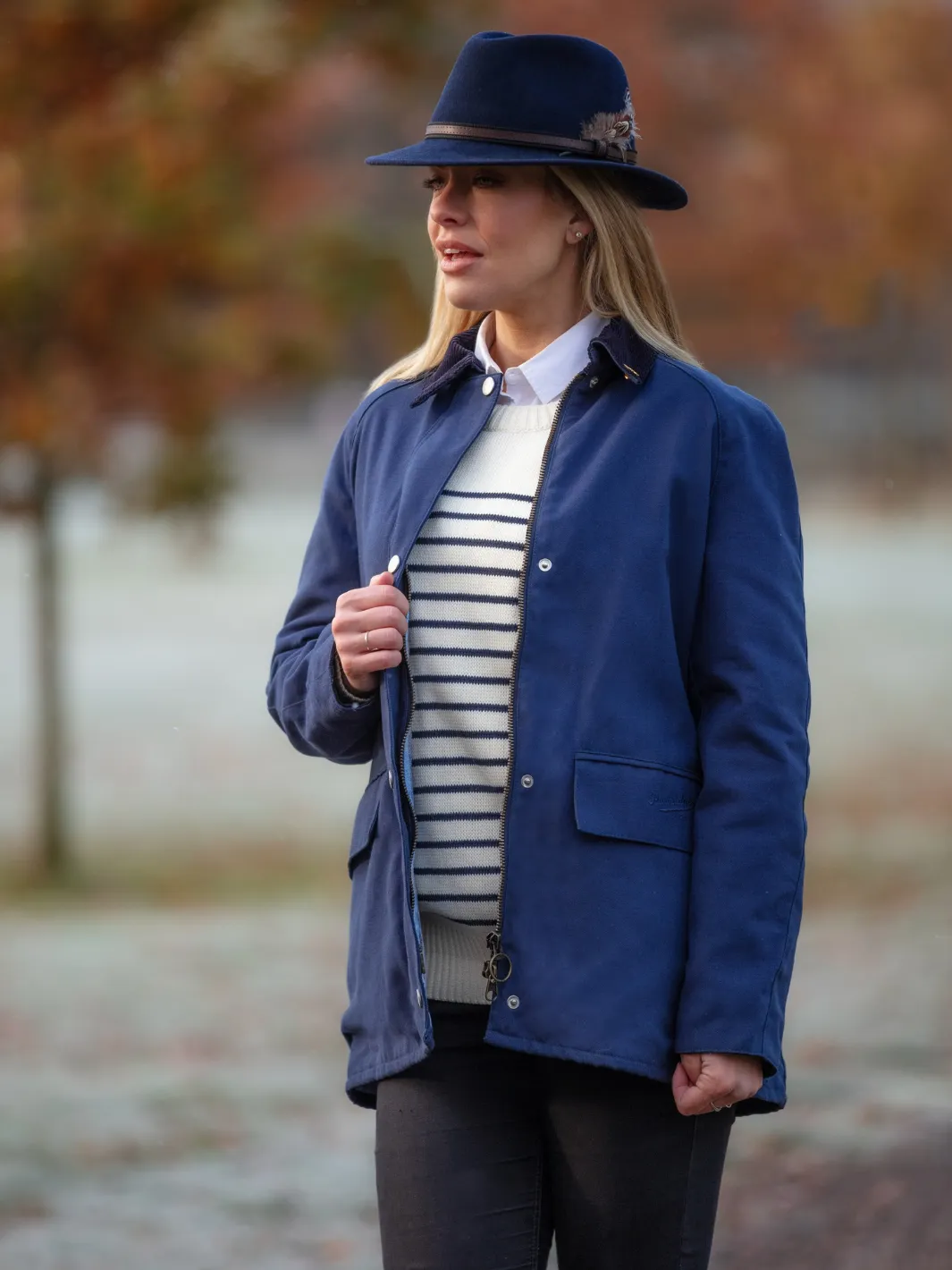 Ladies Landowner Casual Walking Jacket - Navy