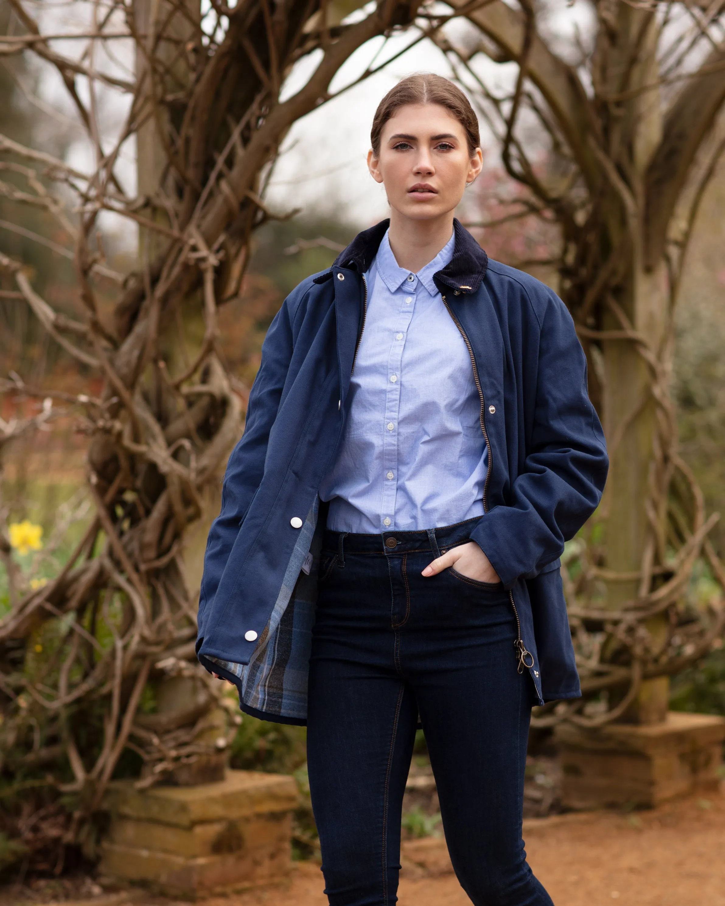 Ladies Landowner Casual Walking Jacket - Navy