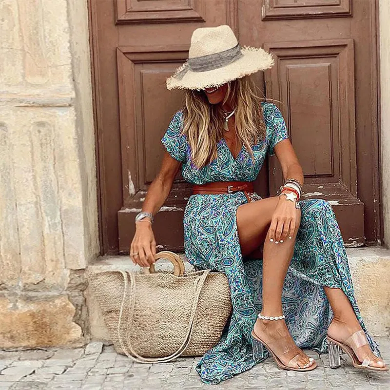 Light and Flowing Bohemian Floral and Paisley Maxi Dresses