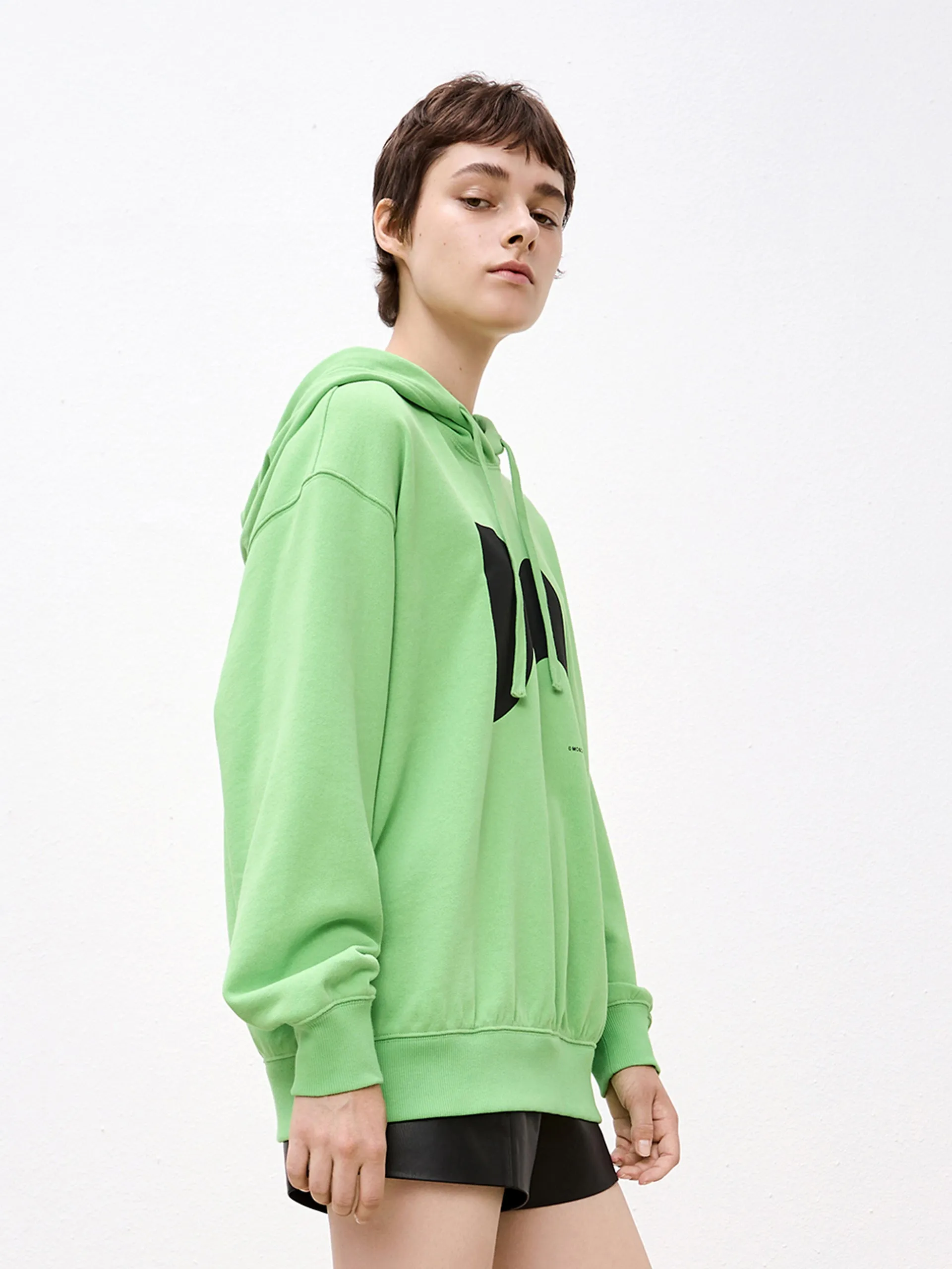 Logo Drawstring Hooded Sweatshirt