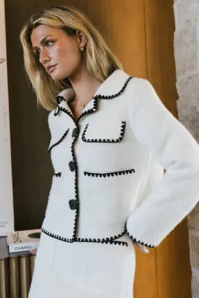 Lola Fuzzy Jacket in White