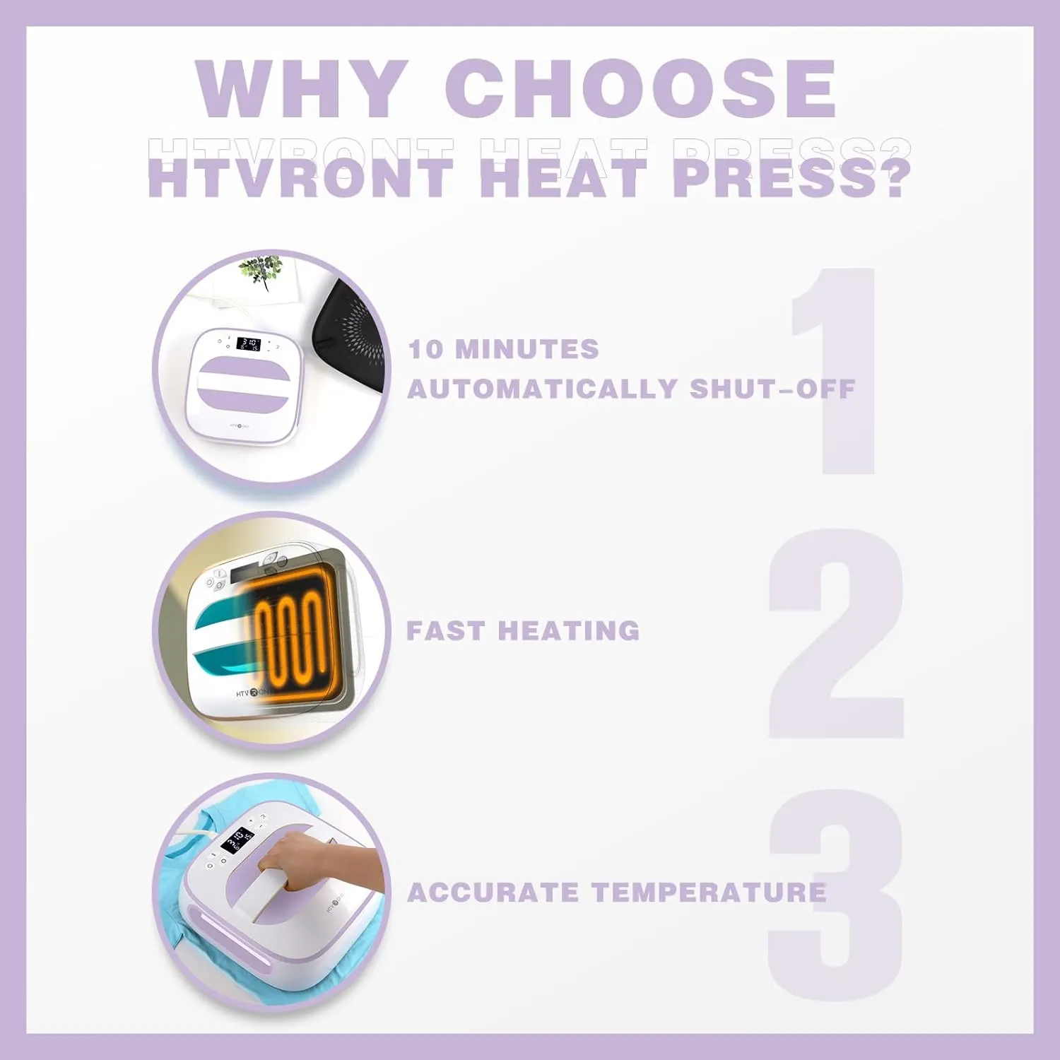 [Machine bundle]HTVRONT T shirt Heat Press Machine 10*10  Mini2 Heat Press Machine(Random Color)