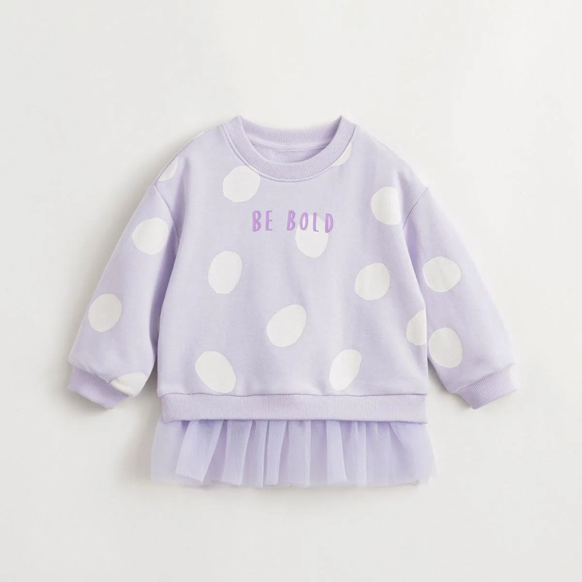 MARC & JANIE Girls Polka Dot Mesh Patchwork Sweatshirt 240075