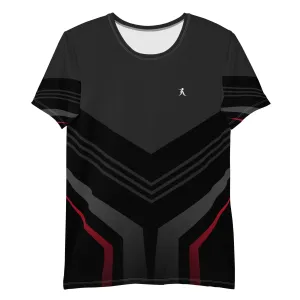 Men's Black Red Athletic T-shirt