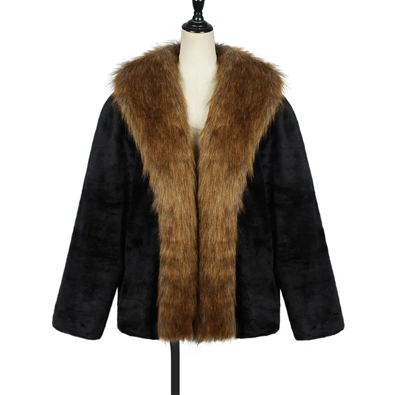 Men's Faux Fur Plush Coat 81360463YM