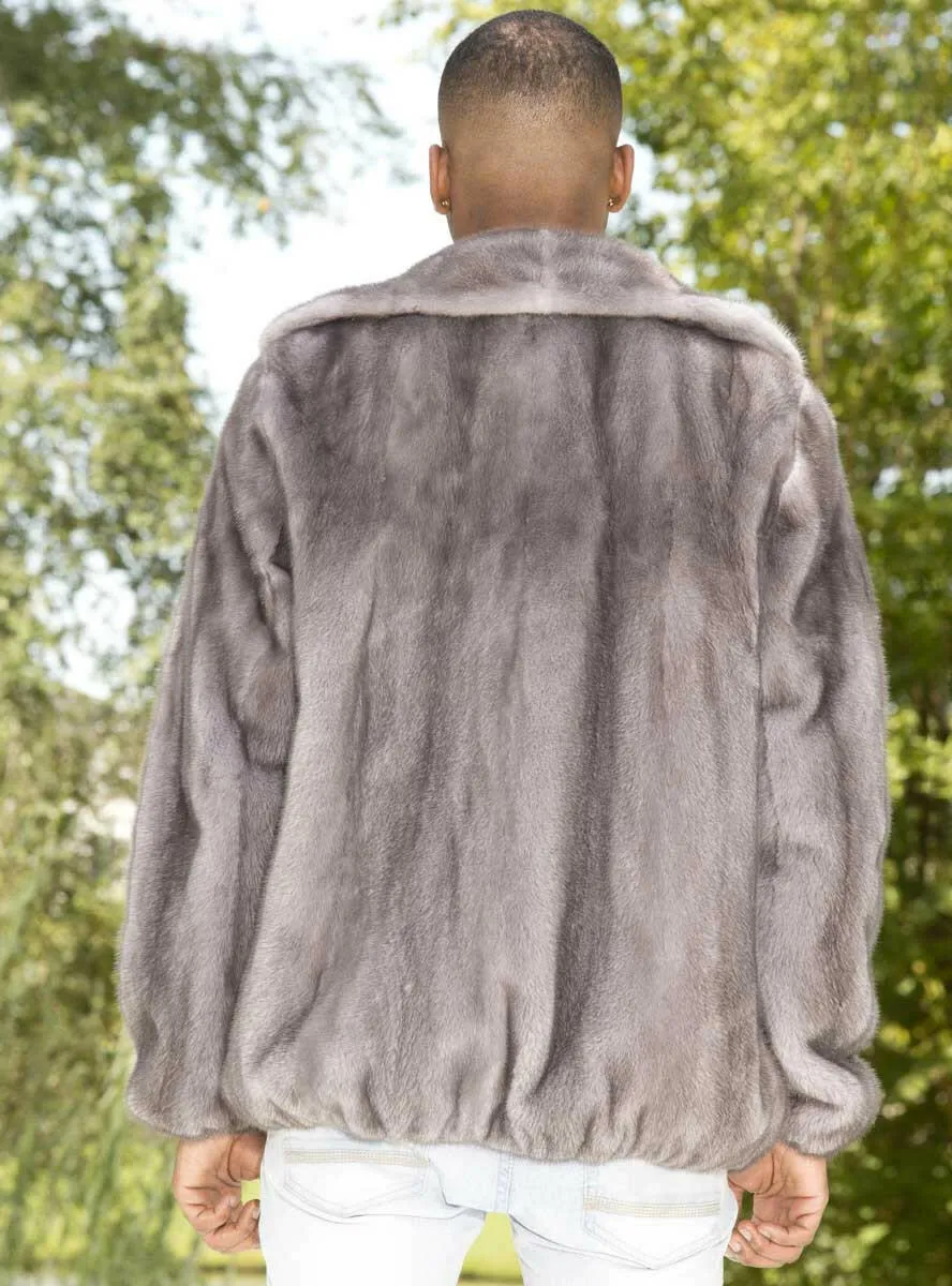 Men's Female Mink Fur Bomber Jacket