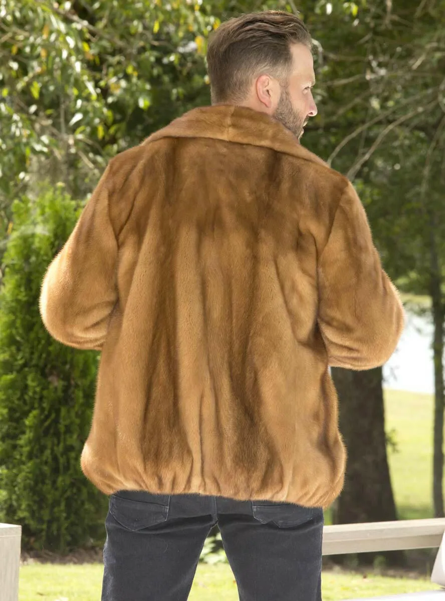 Men's Female Mink Fur Bomber Jacket