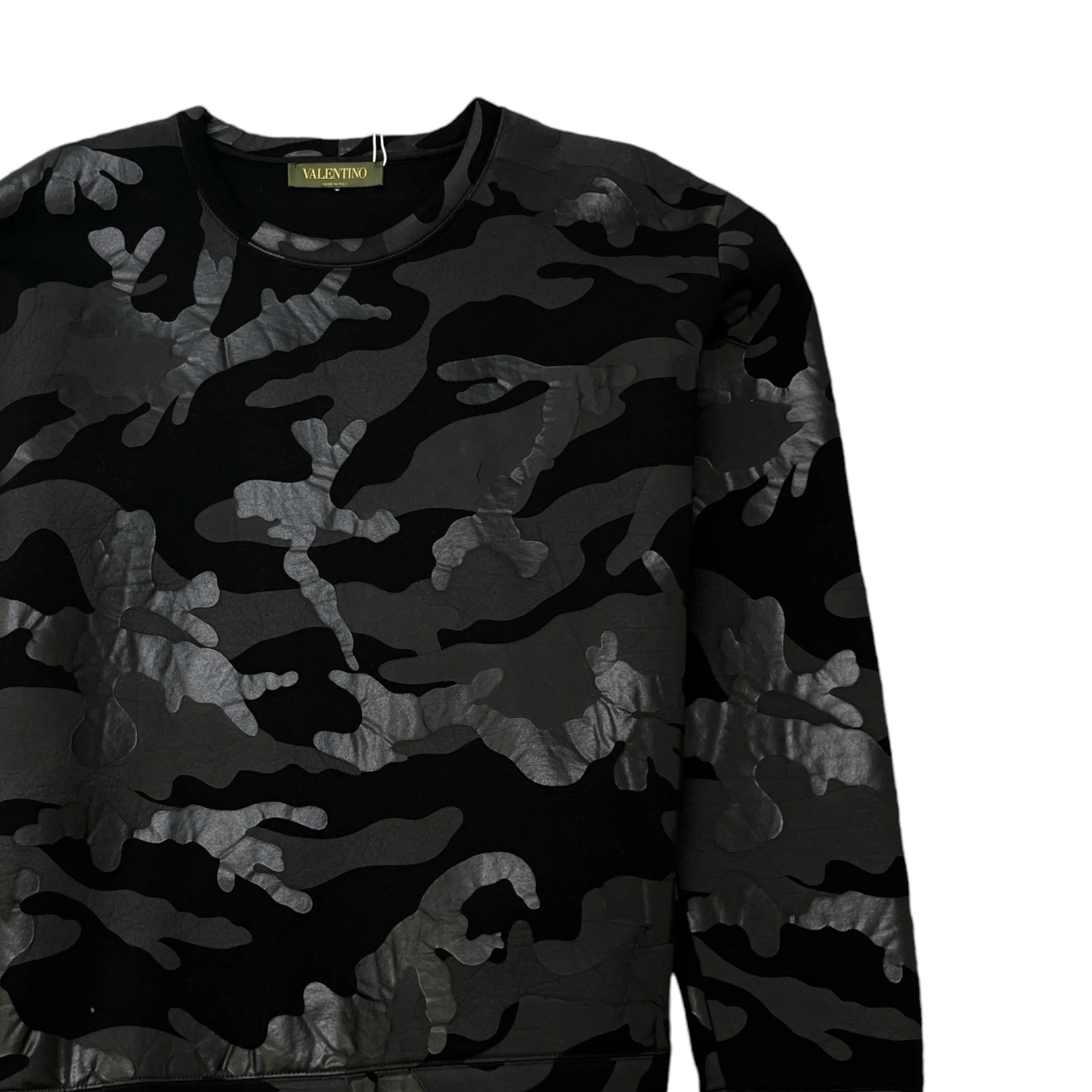 Men's Mesh Camouflage Sweatshirt Black Size XL