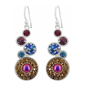 Mosaic Crystal Earrings, Bubble Drop