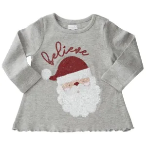 Mud Pie "Believe" Santa T Shirt