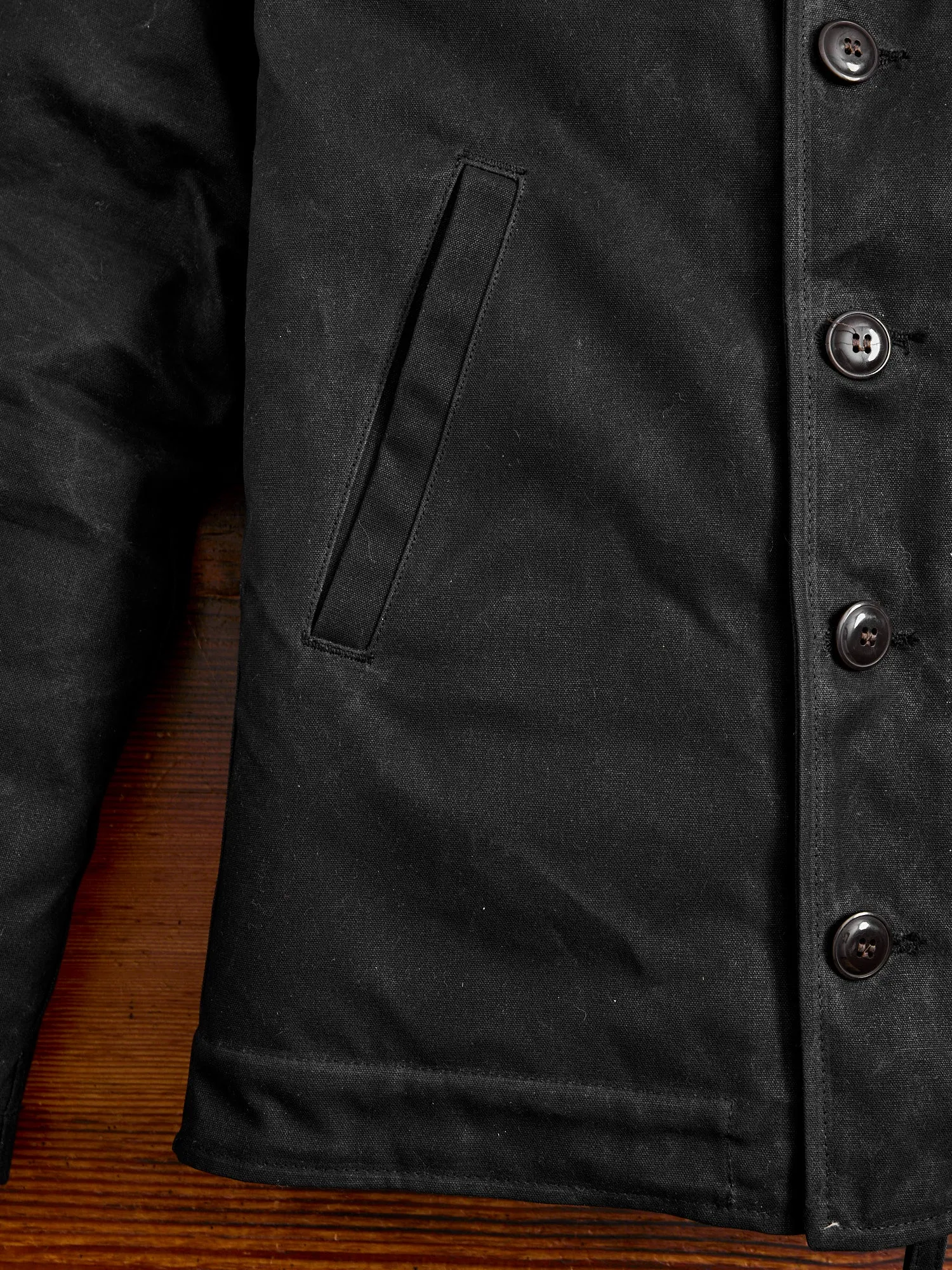 N-1 Deck Jacket in Black Kodiak