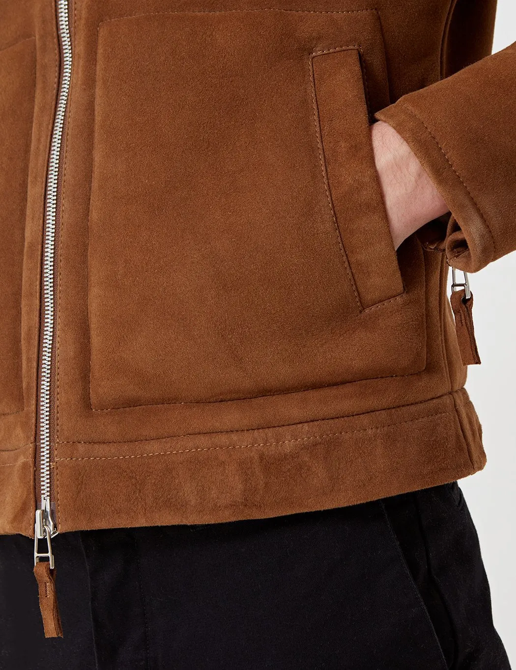 Norse Projects Elliot Shearling Jacket - Camel