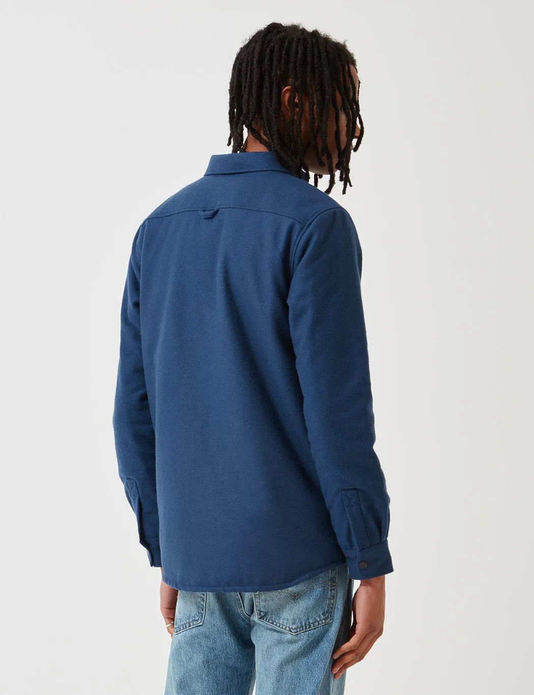 Norse Projects Villads Melton Overshirt - Navy