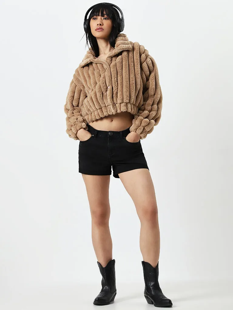 Nuon Beige Faux-Fur Jacket