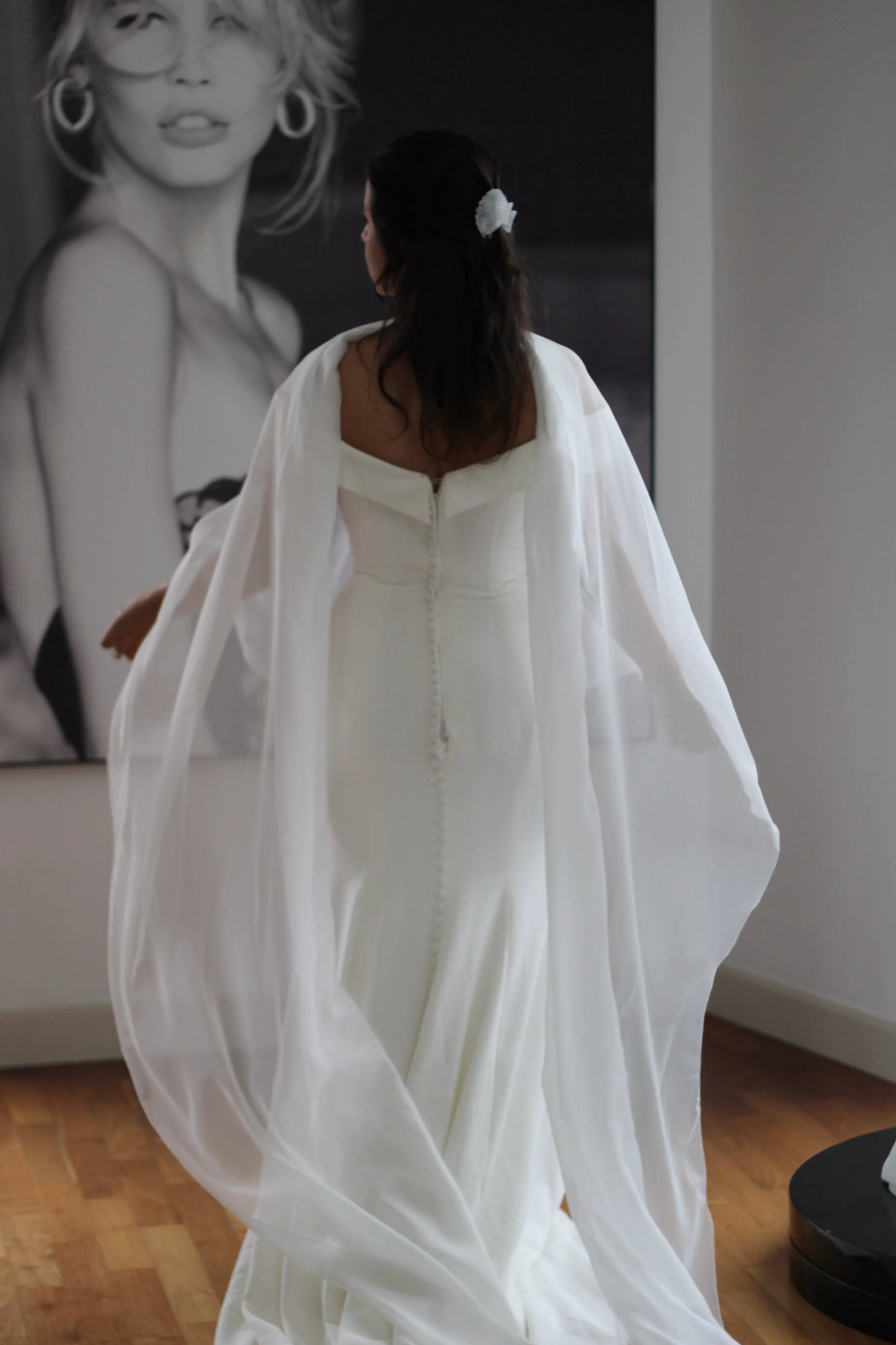 Oversized Chiffon Bridal Scarf