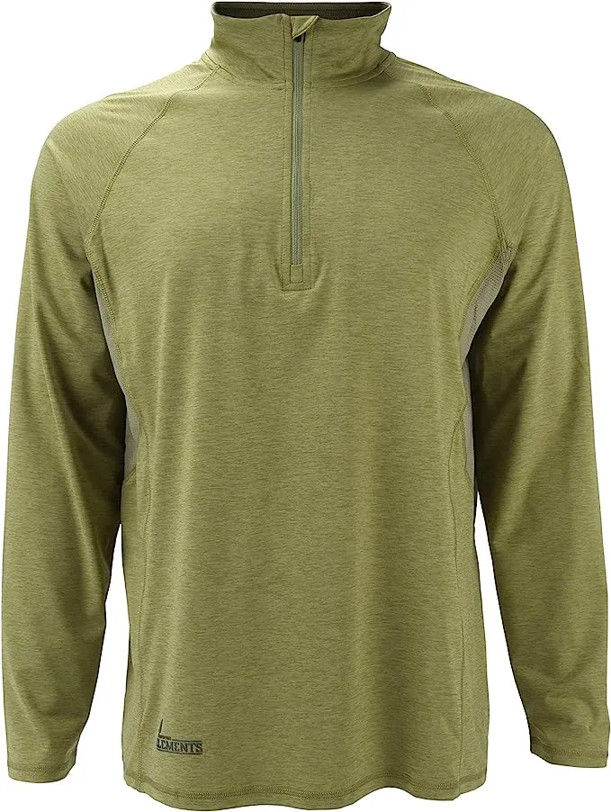 PARAMOUNT Mossy Oak Elements Men's Breeze Quarter Zip Coolcore Pullover Sun Shirt