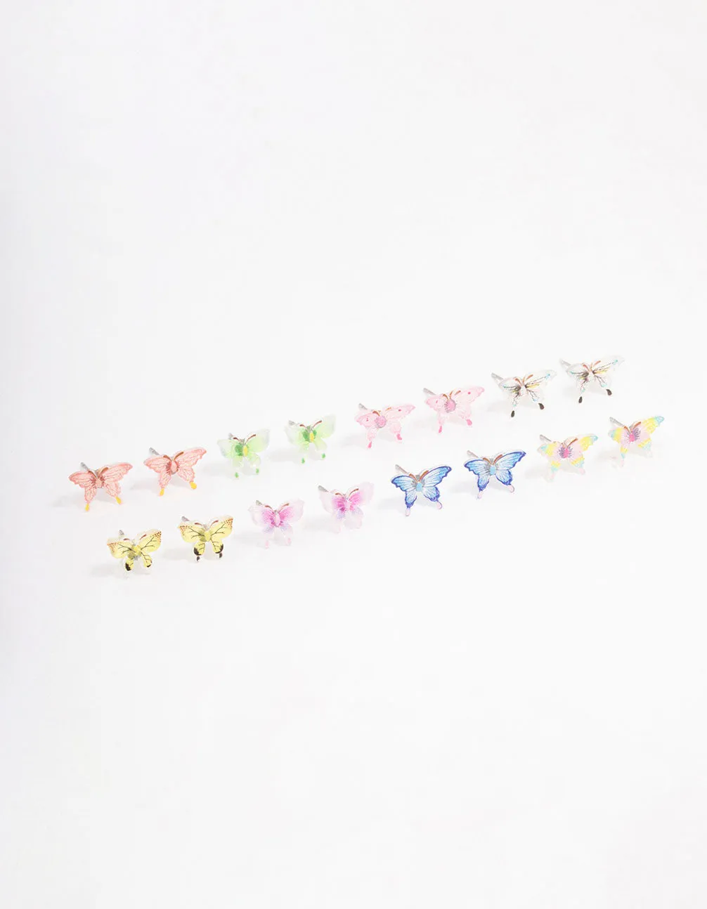 Pastel Mixed Butterfly Earring 8-Pack