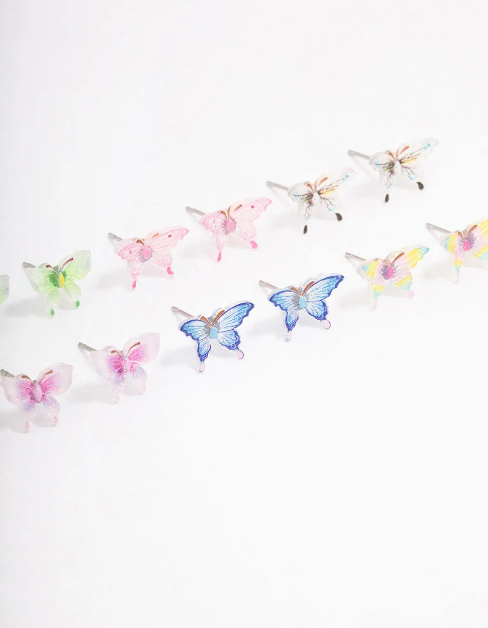 Pastel Mixed Butterfly Earring 8-Pack