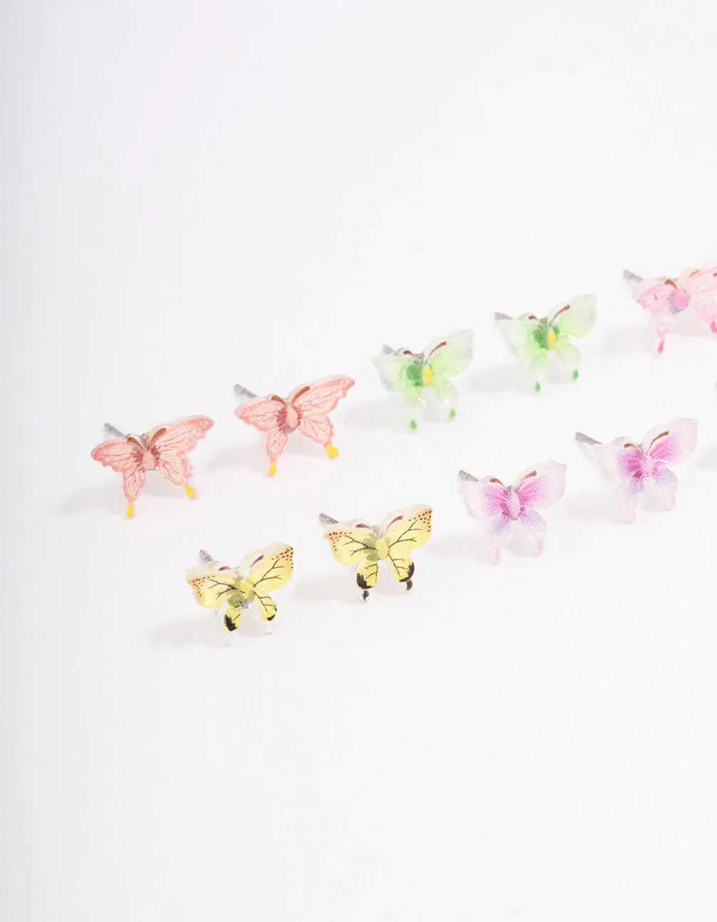 Pastel Mixed Butterfly Earring 8-Pack