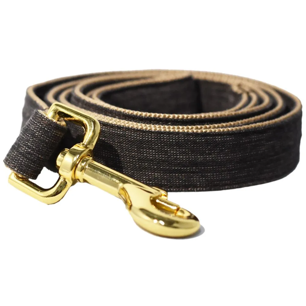 Pattefrenz Brownie Gold Collar & Leash Set (Medium)