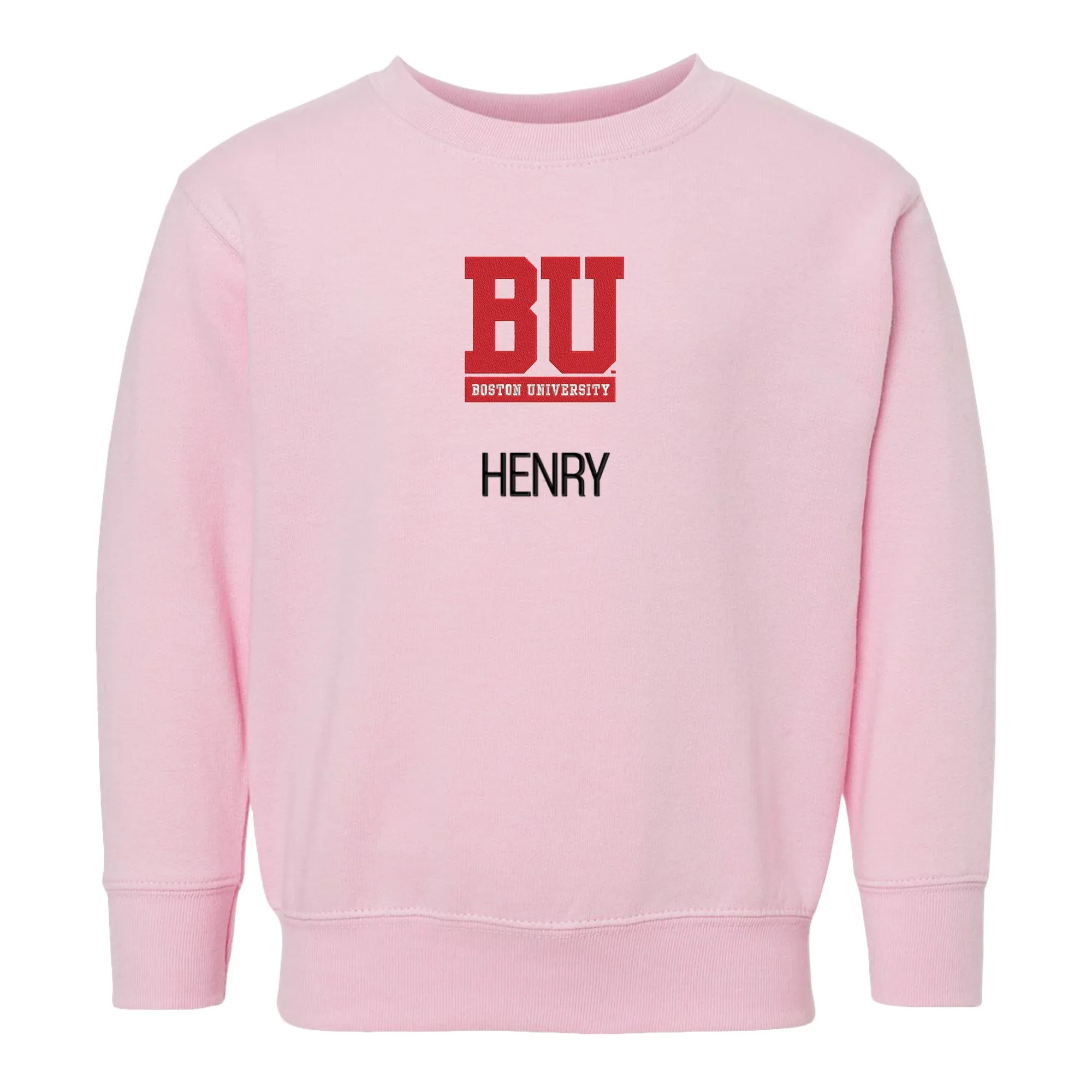 Personalized Boston University Terriers Toddler Crewneck Sweatshirt