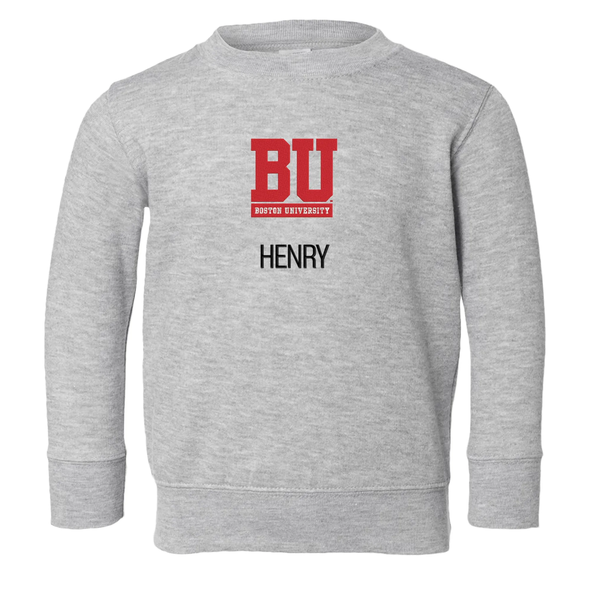 Personalized Boston University Terriers Toddler Crewneck Sweatshirt