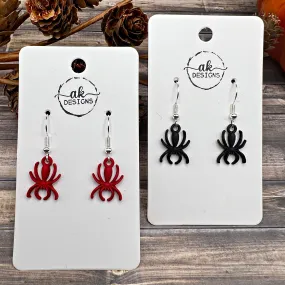 Petite Spider Earrings in Red or Black, Halloween Spooky Season, Lightweight  Earrings - Clearance