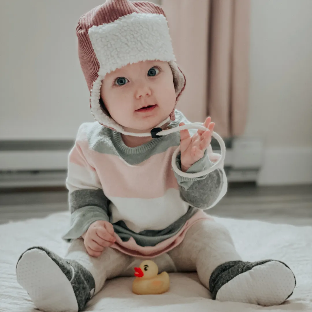 Pilot Hat (Blush Pink Corduroy)