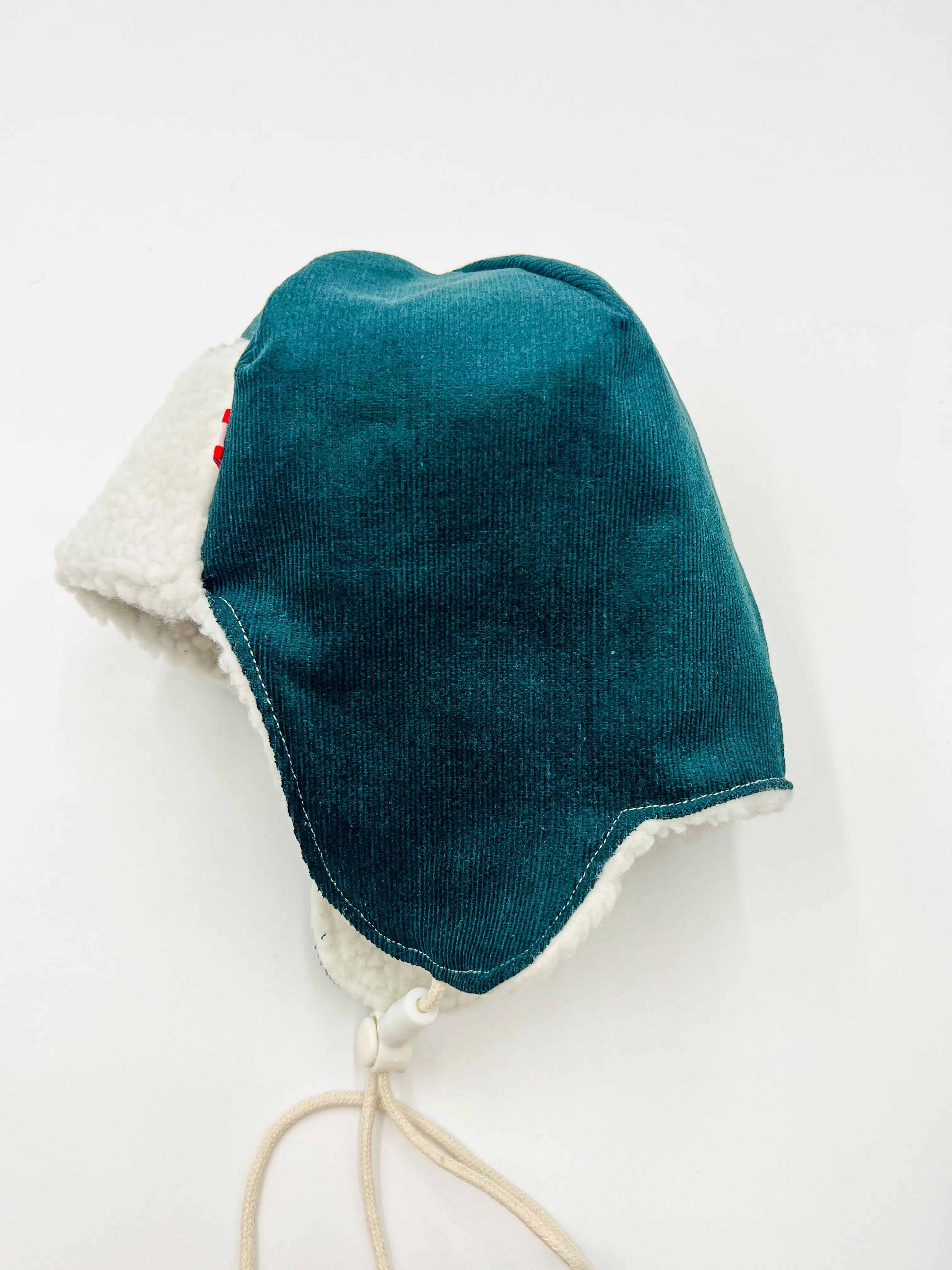 Pilot Hat (Teal Blue Corduroy)