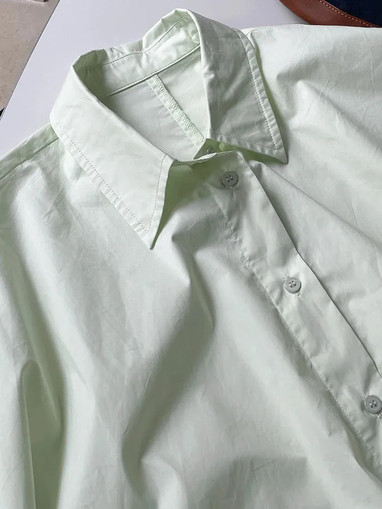 Pre Order:  Lantern Sleeve Lapel Shirt