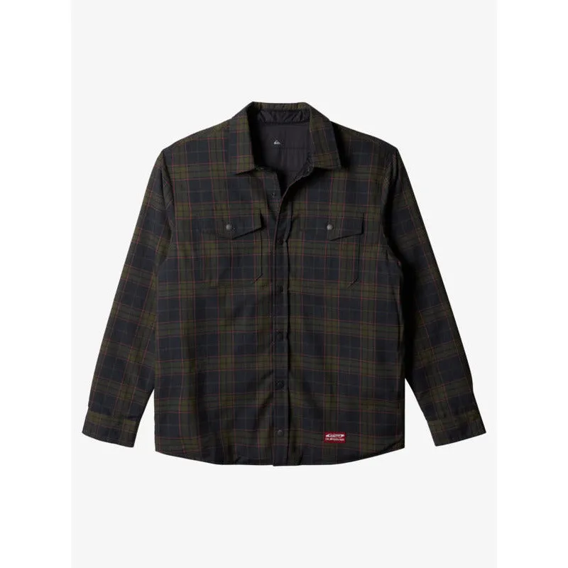 Quiksilver Men's Free Climb Insulated Reversible Flannel Shirt-Phantom Black (KTA6)