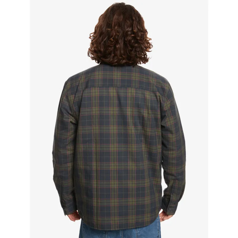 Quiksilver Men's Free Climb Insulated Reversible Flannel Shirt-Phantom Black (KTA6)