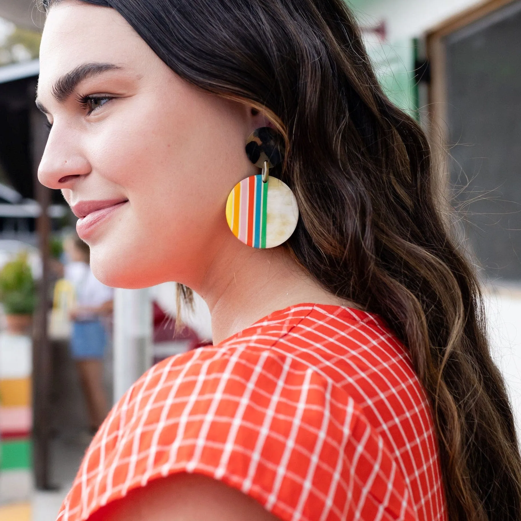 Rainbow Circle Earrings