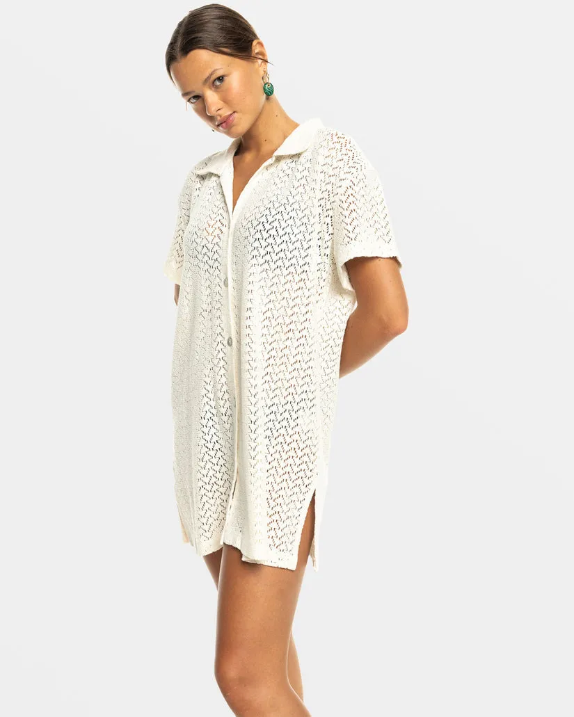 Roxy Dalia Beach Dress-Egret