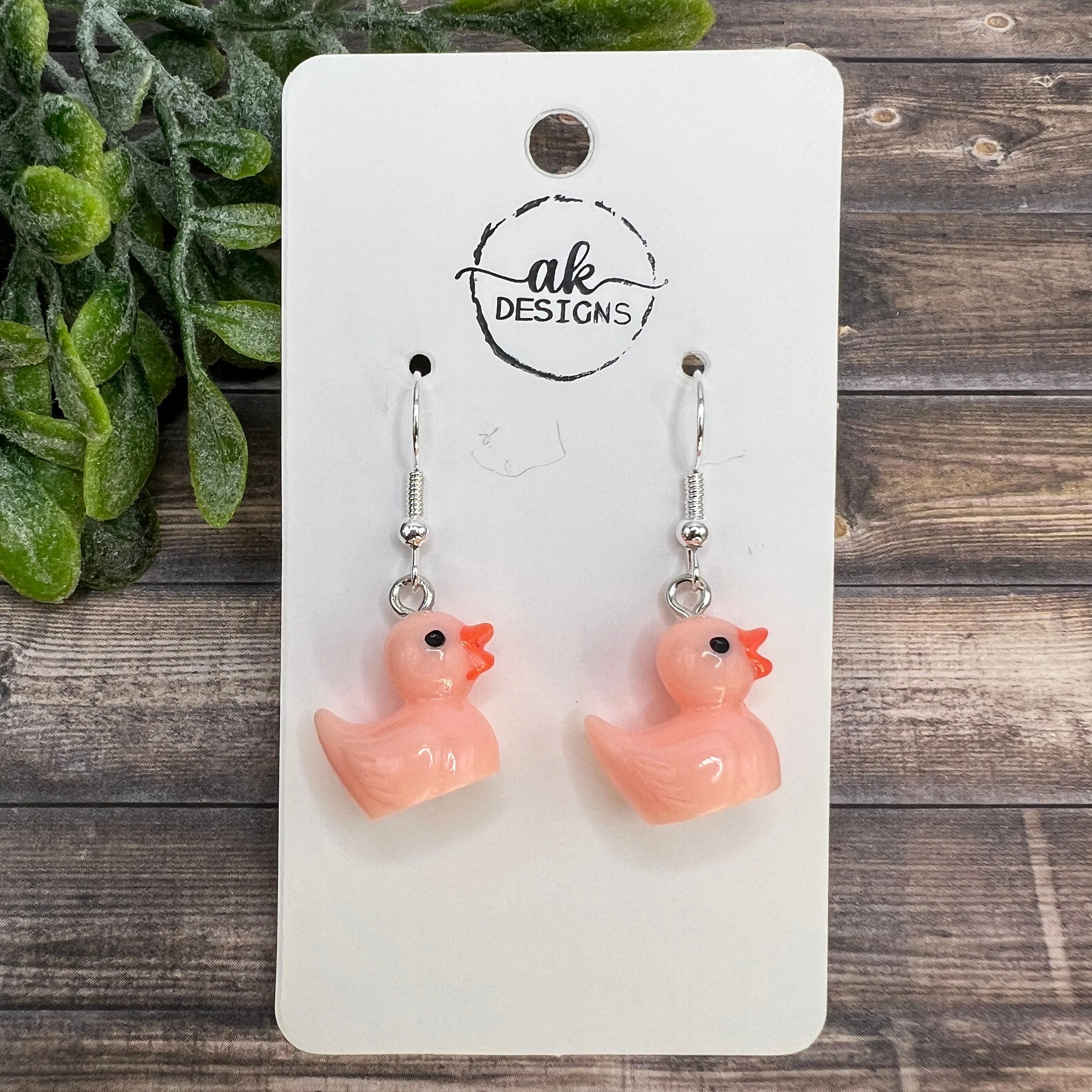 Rubber Ducky Duck Petite Lightweight Animal Earrings, Hypoallergenic Easter Valentine's Birthday Gift for Girls - Animal