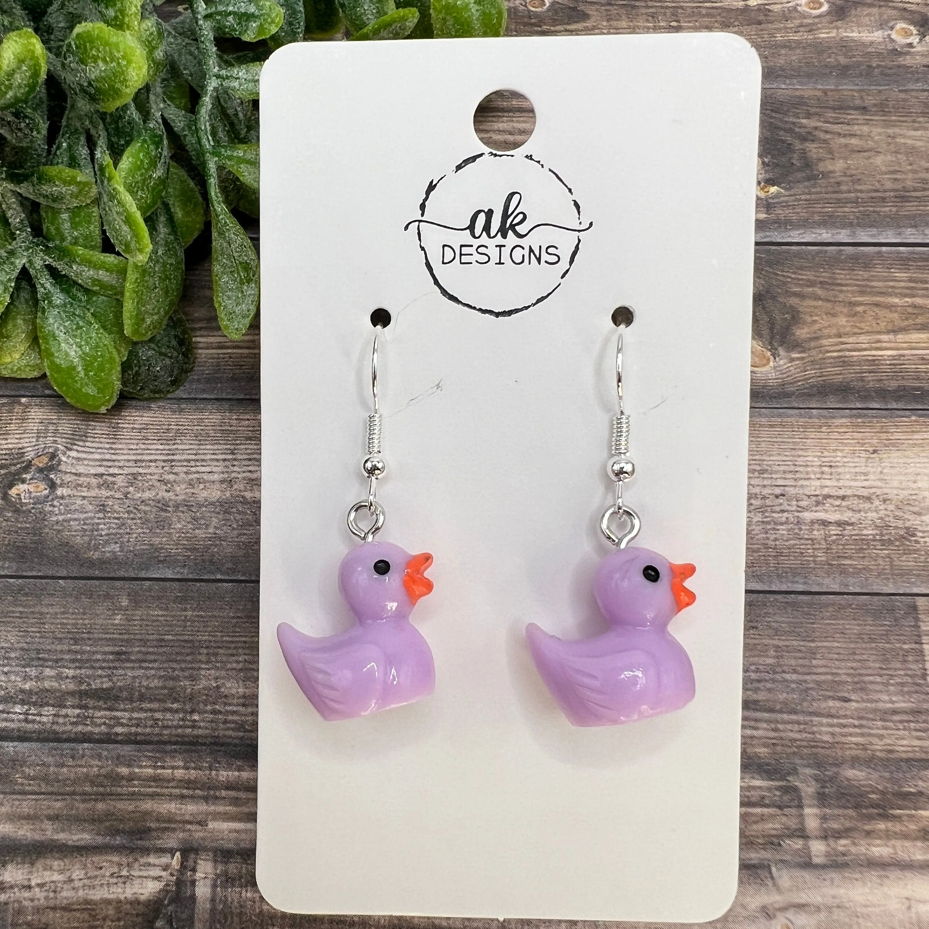 Rubber Ducky Duck Petite Lightweight Animal Earrings, Hypoallergenic Easter Valentine's Birthday Gift for Girls - Animal